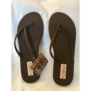 New Womens Flojos Fiesta Brown Flip Flops Women Size 10 Flojos Brown Flip Flops